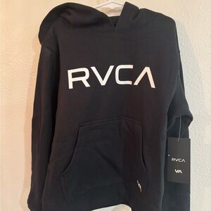 RVCA Black and White Logo Hoodie